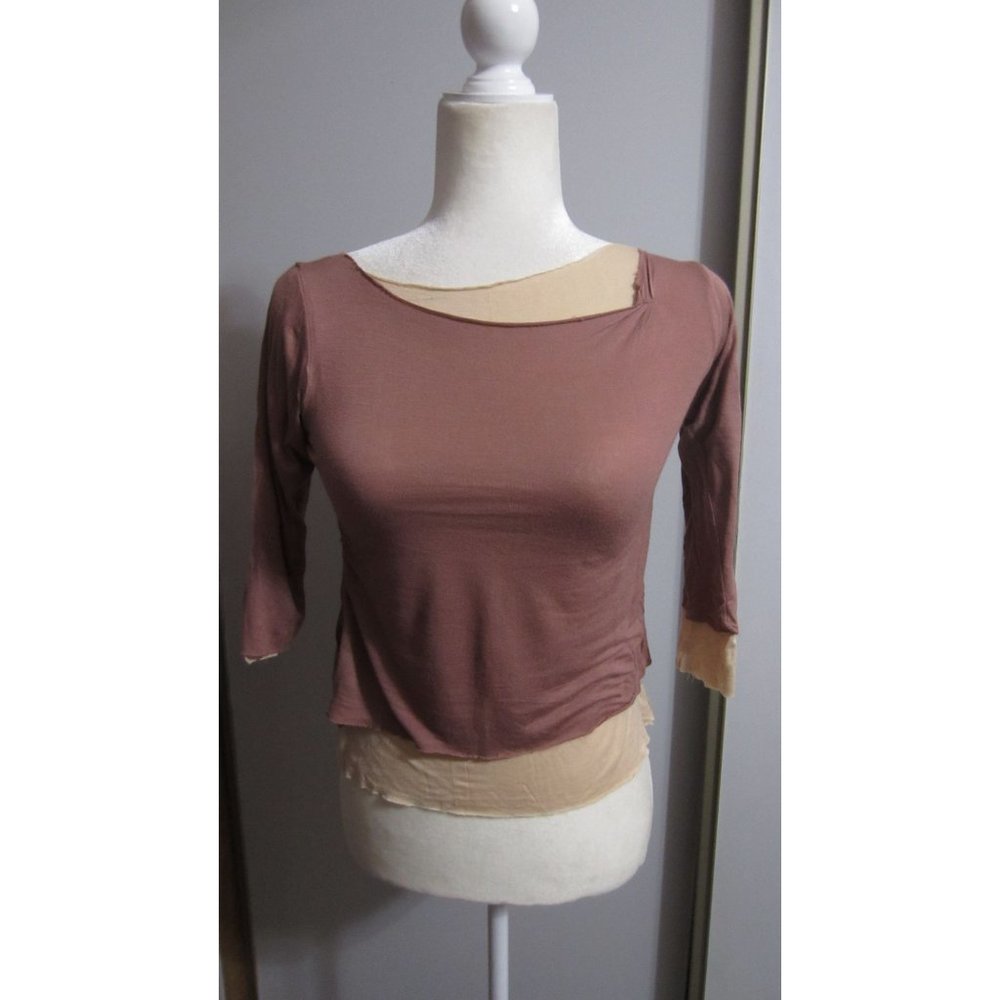 Sweetees by Mellies XS Layered Raw Stretch Casual Dance Beach Boho Top